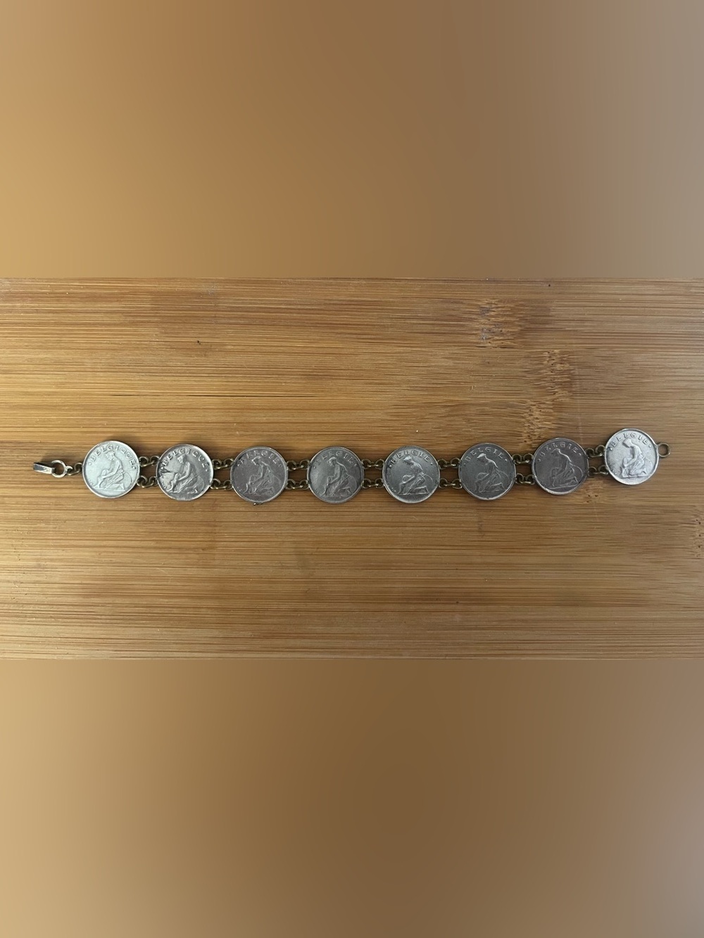 Vintage Coin Link Bracelet in Silver